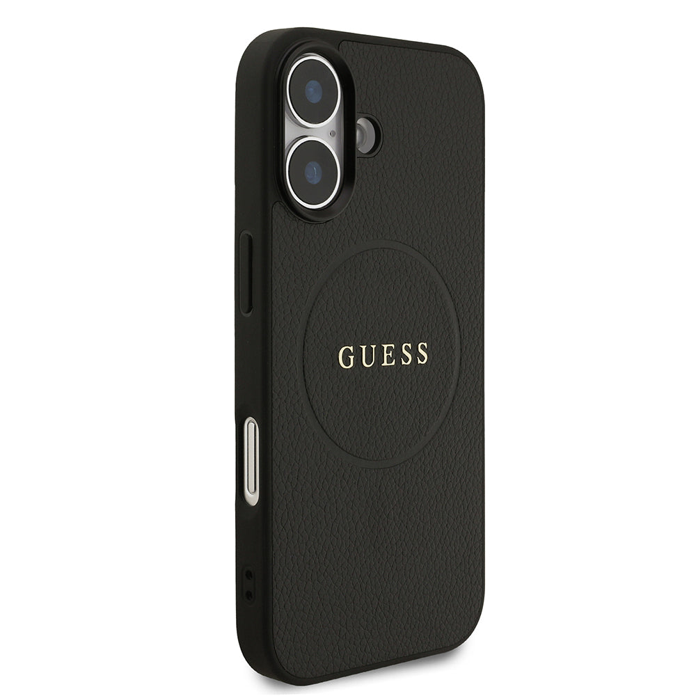 iPhone 17 Kılıf Guess Orjinal Lisanslı M-safe Şarj Özellikli Yazı Logolu PU Deri Kapak