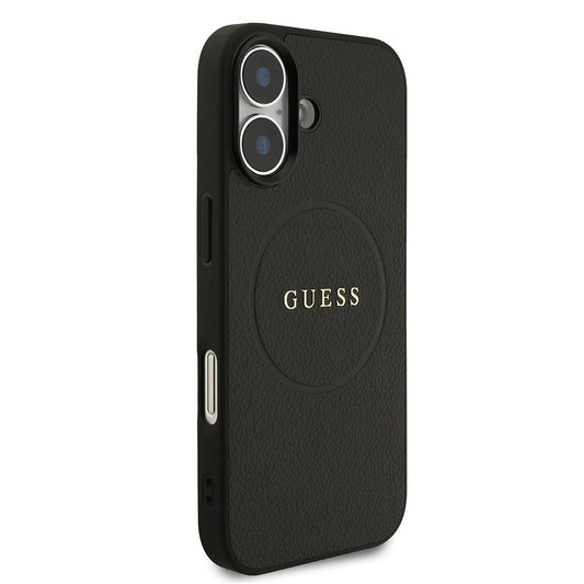 iPhone 17 Kılıf Guess Orjinal Lisanslı M-safe Şarj Özellikli Yazı Logolu PU Deri Kapak