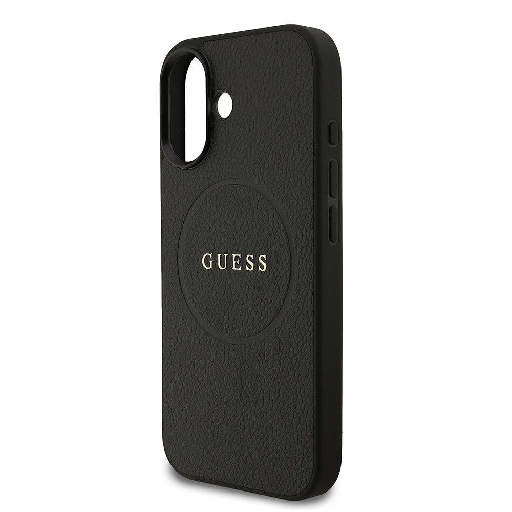 iPhone 17 Kılıf Guess Orjinal Lisanslı M-safe Şarj Özellikli Yazı Logolu PU Deri Kapak