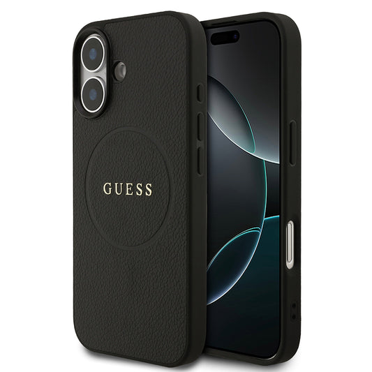 iPhone 17 Kılıf Guess Orjinal Lisanslı M-safe Şarj Özellikli Yazı Logolu PU Deri Kapak