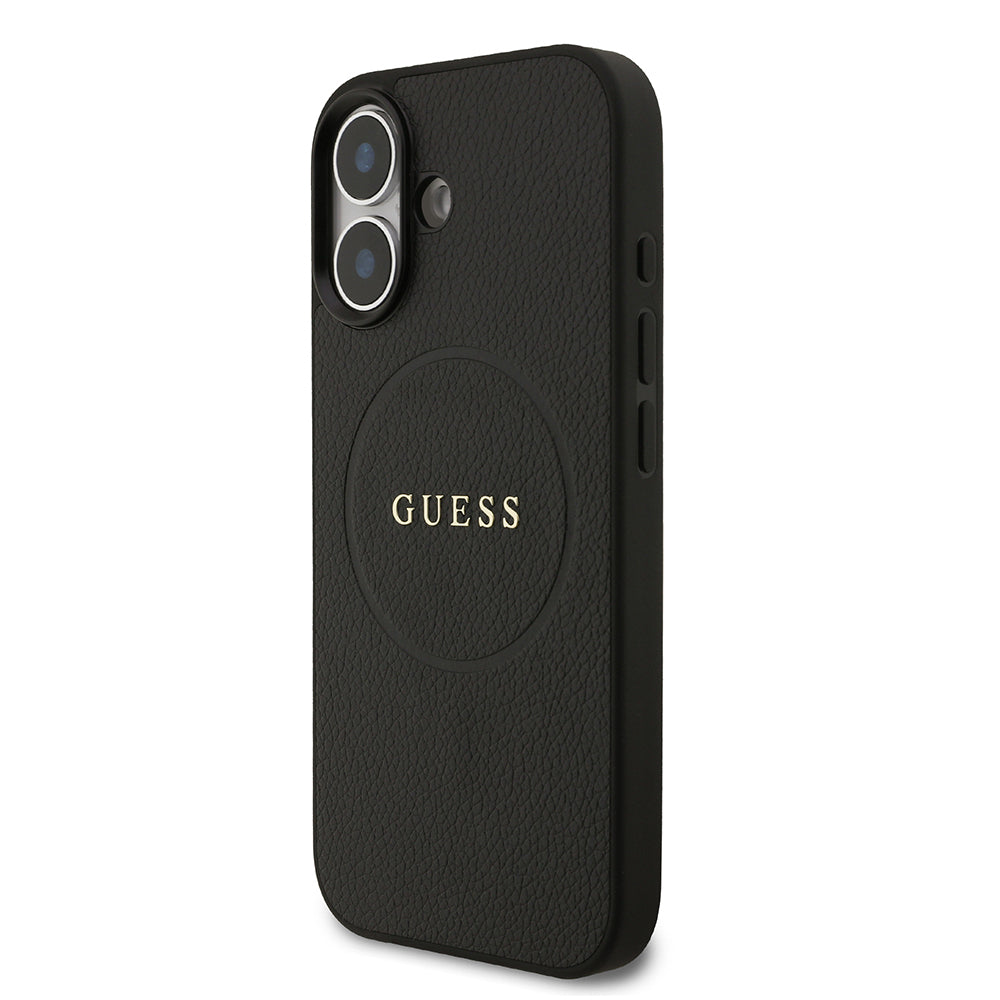 iPhone 17 Kılıf Guess Orjinal Lisanslı M-safe Şarj Özellikli Yazı Logolu PU Deri Kapak