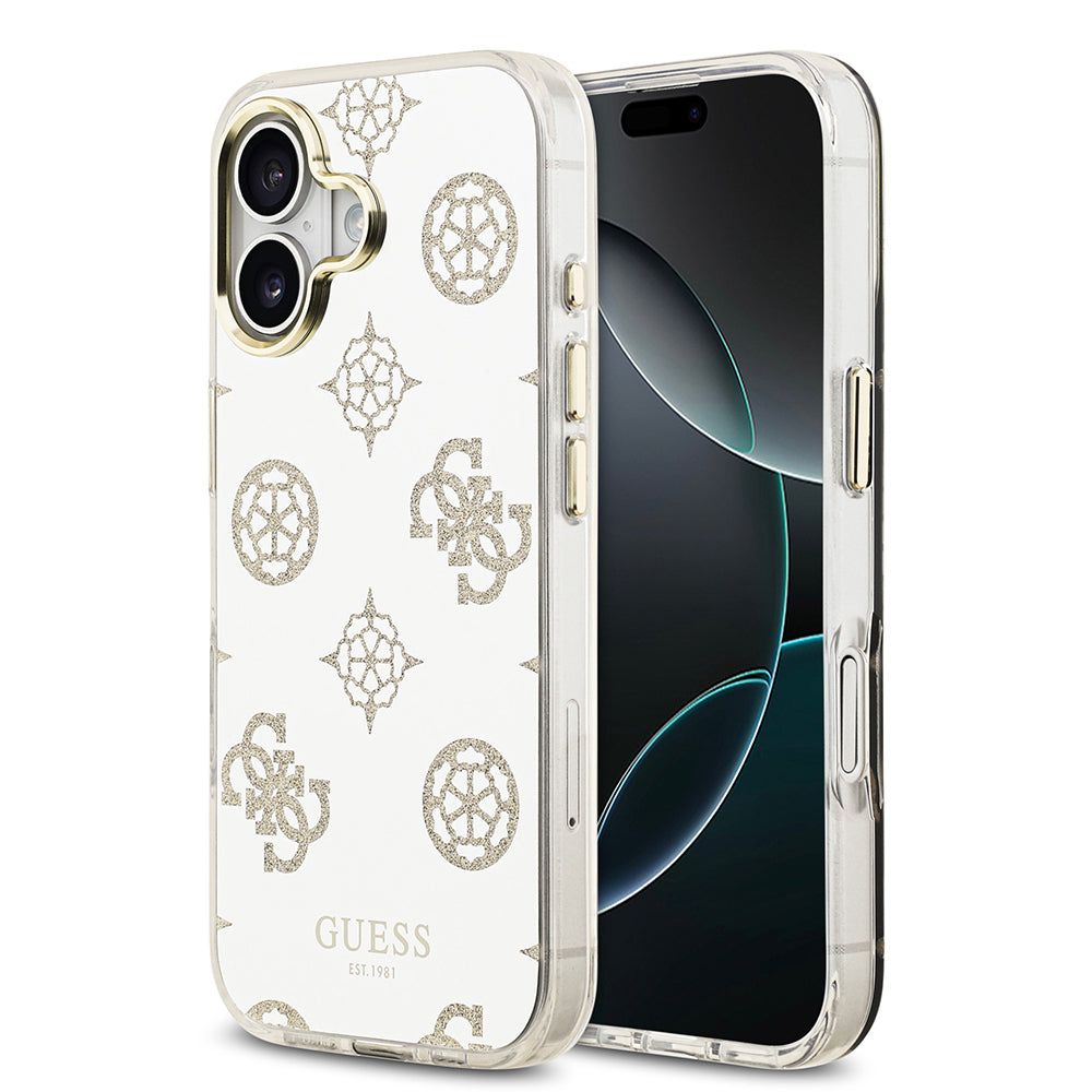 iPhone 17 Kılıf Guess Orjinal Lisanslı Metal Kamera Çerçeveli Simli Aynalı Kapak