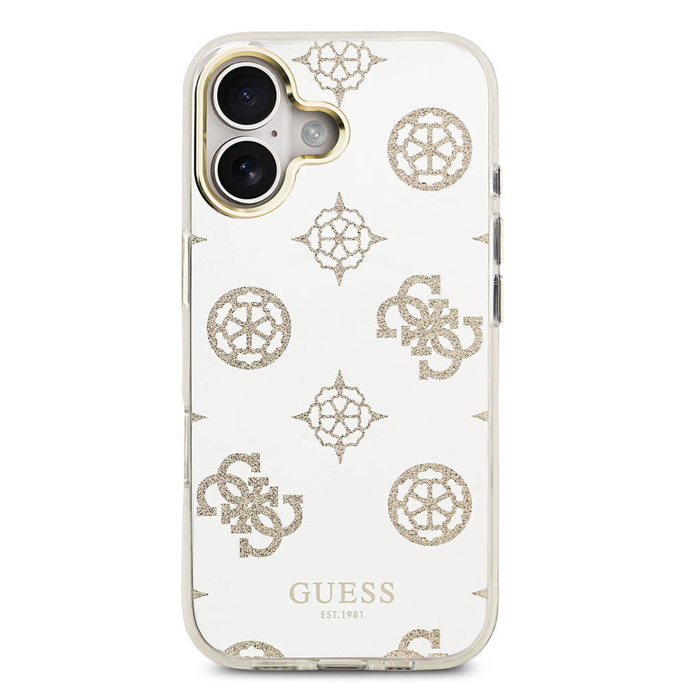 iPhone 17 Kılıf Guess Orjinal Lisanslı Metal Kamera Çerçeveli Simli Aynalı Kapak