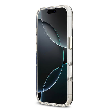 iPhone 17 Kılıf Guess Orjinal Lisanslı Metal Kamera Çerçeveli Simli Aynalı Kapak