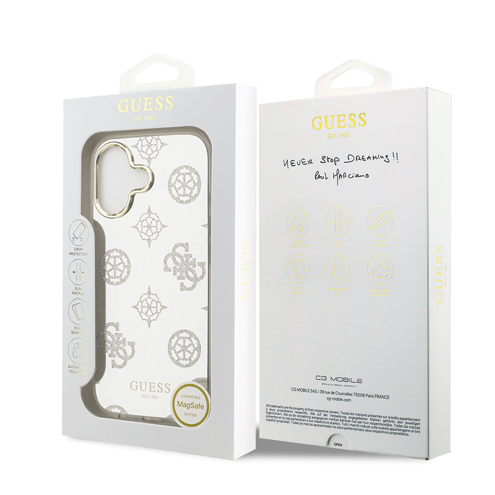 iPhone 17 Kılıf Guess Orjinal Lisanslı Metal Kamera Çerçeveli Simli Aynalı Kapak