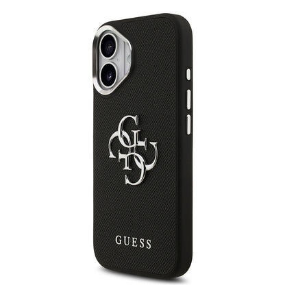 iPhone 17 Kılıf Guess Orjinal Lisanslı PU Deri 4G Büyük Metal Logo Dizaynlı Kapak
