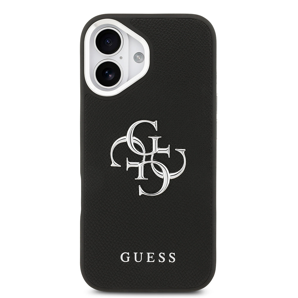 iPhone 17 Kılıf Guess Orjinal Lisanslı PU Deri 4G Büyük Metal Logo Dizaynlı Kapak