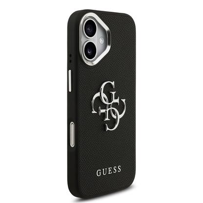 iPhone 17 Kılıf Guess Orjinal Lisanslı PU Deri 4G Büyük Metal Logo Dizaynlı Kapak