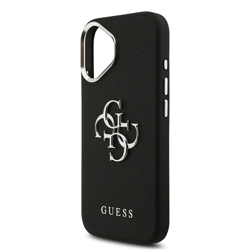 iPhone 17 Kılıf Guess Orjinal Lisanslı PU Deri 4G Büyük Metal Logo Dizaynlı Kapak