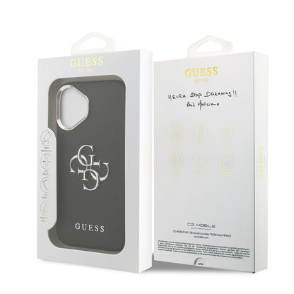 iPhone 17 Kılıf Guess Orjinal Lisanslı PU Deri 4G Büyük Metal Logo Dizaynlı Kapak