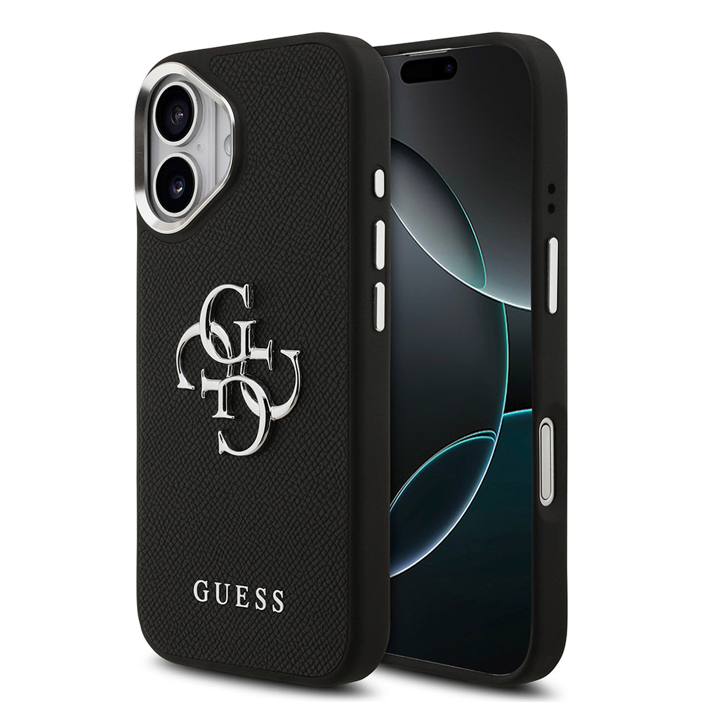 iPhone 17 Kılıf Guess Orjinal Lisanslı PU Deri 4G Büyük Metal Logo Dizaynlı Kapak
