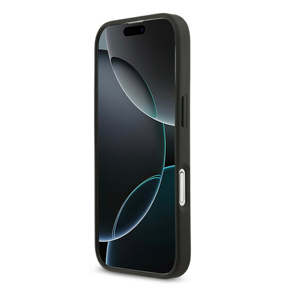 iPhone 17 Kılıf Guess Orjinal Lisanslı Taşlı Arka Yüzey Üçgen Logolu Kapak