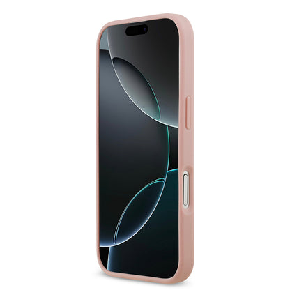 iPhone 17 Kılıf Guess Orjinal Lisanslı Taşlı Arka Yüzey Üçgen Logolu Kapak