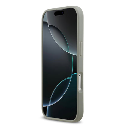 iPhone 17 Kılıf Guess Orjinal Lisanslı Taşlı Arka Yüzey Üçgen Logolu Kapak