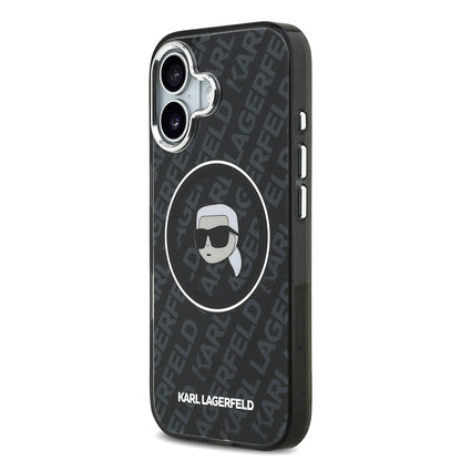 iPhone 17 Kılıf Karl Lagerfeld Orjinal Lisanslı IML Baskılı KL Heads Kapak