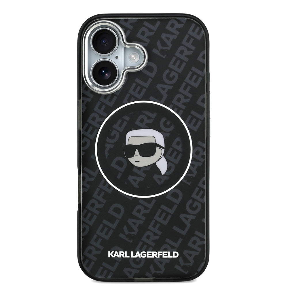 iPhone 17 Kılıf Karl Lagerfeld Orjinal Lisanslı IML Baskılı KL Heads Kapak