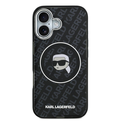 iPhone 17 Kılıf Karl Lagerfeld Orjinal Lisanslı IML Baskılı KL Heads Kapak