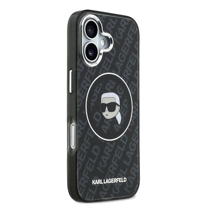 iPhone 17 Kılıf Karl Lagerfeld Orjinal Lisanslı IML Baskılı KL Heads Kapak