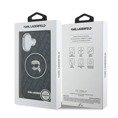 iPhone 17 Kılıf Karl Lagerfeld Orjinal Lisanslı IML Baskılı KL Heads Kapak
