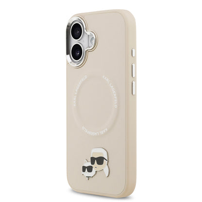 iPhone 17 Kılıf Karl Lagerfeld Orjinal Lisanslı M-safe Şarj Özellikli Metal Kamera ve Buton Tasarımlı K&C PU Deri Kapak