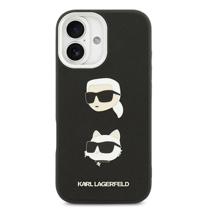 iPhone 17 Kılıf Karl Lagerfeld Orjinal Lisanslı Metal Logolu K&C Heads Pin Kapak