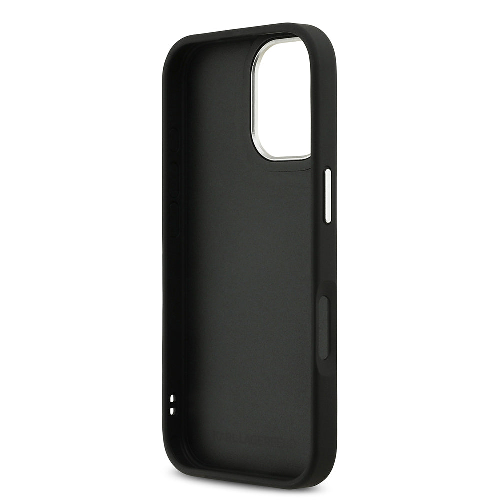 iPhone 17 Kılıf Karl Lagerfeld Orjinal Lisanslı Metal Logolu K&C Heads Pin Kapak
