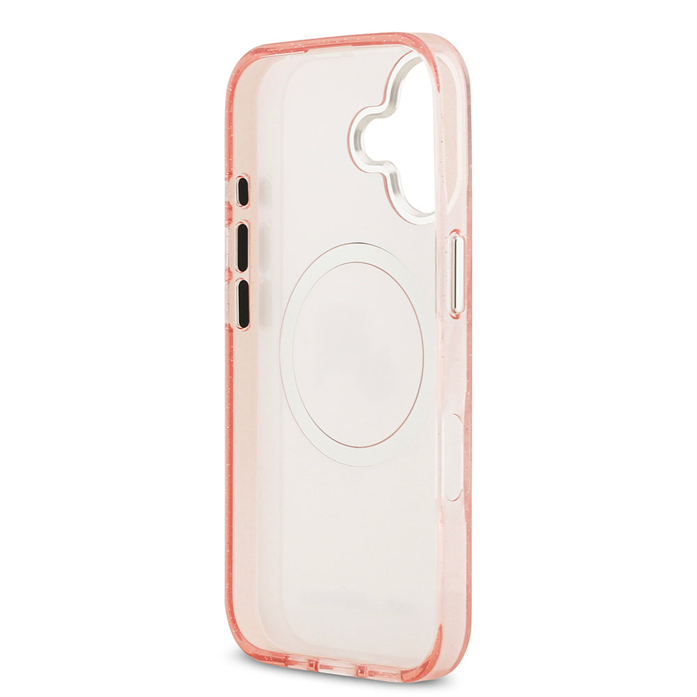iPhone 17 Kılıf Karl Lagerfeld Orjinal Lisanslı Parlayan Simli Karl & Choupette Heads Kapak