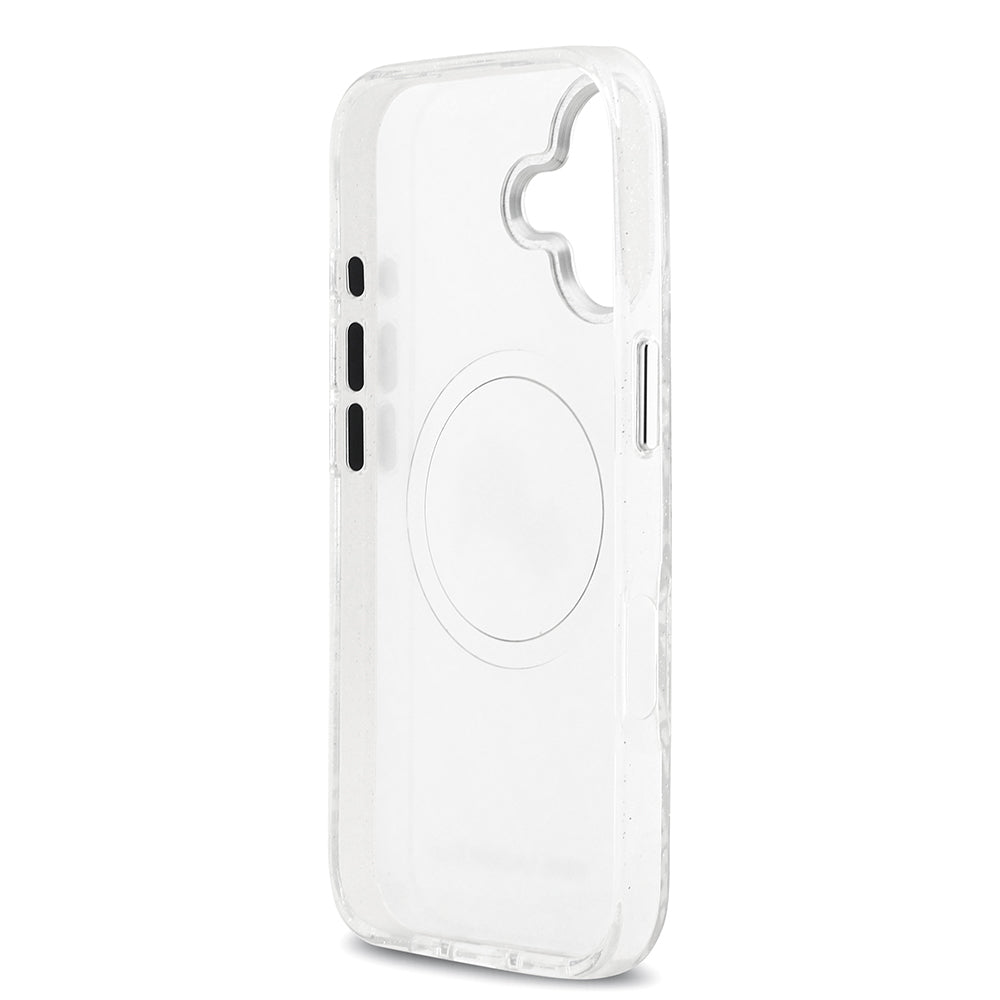 iPhone 17 Kılıf Karl Lagerfeld Orjinal Lisanslı Parlayan Simli Karl & Choupette Heads Kapak