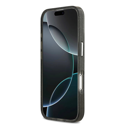 iPhone 17 Kılıf Karl Lagerfeld Orjinal Lisanslı Parlayan Simli Karl & Choupette Sketch Logo Kapak