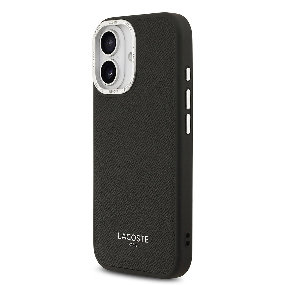iPhone 17 Kılıf Lacoste Orjinal Lisanslı M-safe Şarj Özellikli Champs Elysees PU Deri Tasarımlı Kapak