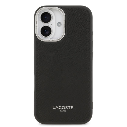 iPhone 17 Kılıf Lacoste Orjinal Lisanslı M-safe Şarj Özellikli Champs Elysees PU Deri Tasarımlı Kapak