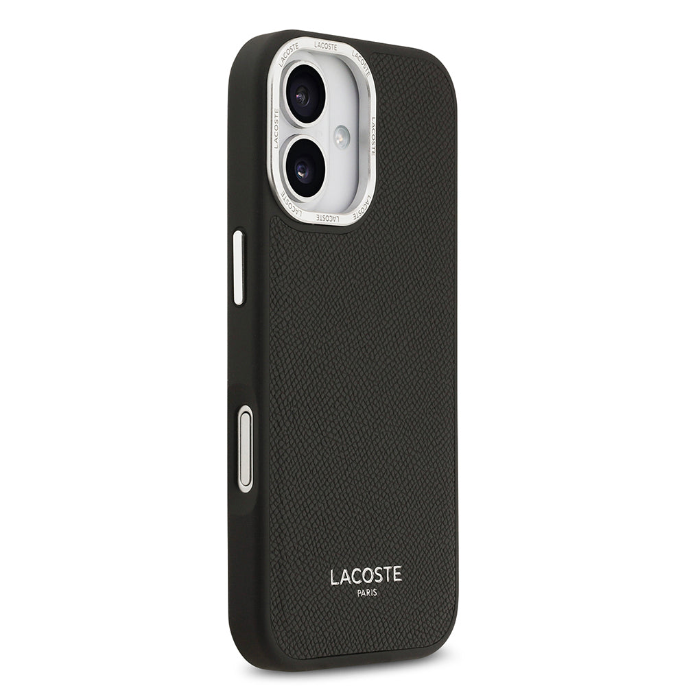 iPhone 17 Kılıf Lacoste Orjinal Lisanslı M-safe Şarj Özellikli Champs Elysees PU Deri Tasarımlı Kapak