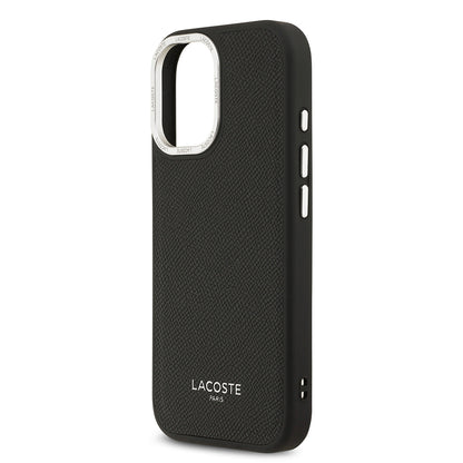 iPhone 17 Kılıf Lacoste Orjinal Lisanslı M-safe Şarj Özellikli Champs Elysees PU Deri Tasarımlı Kapak