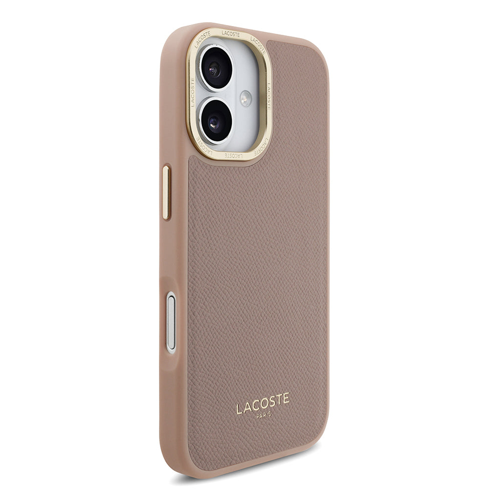iPhone 17 Kılıf Lacoste Orjinal Lisanslı M-safe Şarj Özellikli Champs Elysees PU Deri Tasarımlı Kapak
