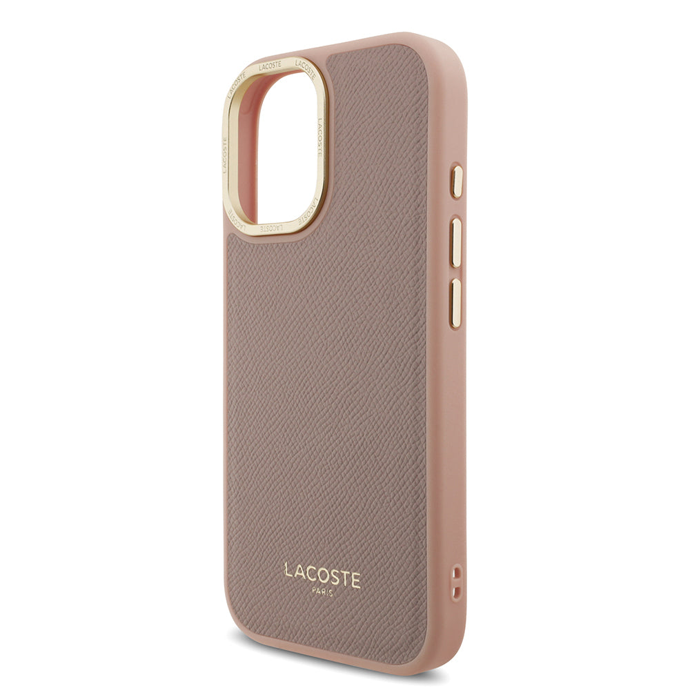 iPhone 17 Kılıf Lacoste Orjinal Lisanslı M-safe Şarj Özellikli Champs Elysees PU Deri Tasarımlı Kapak