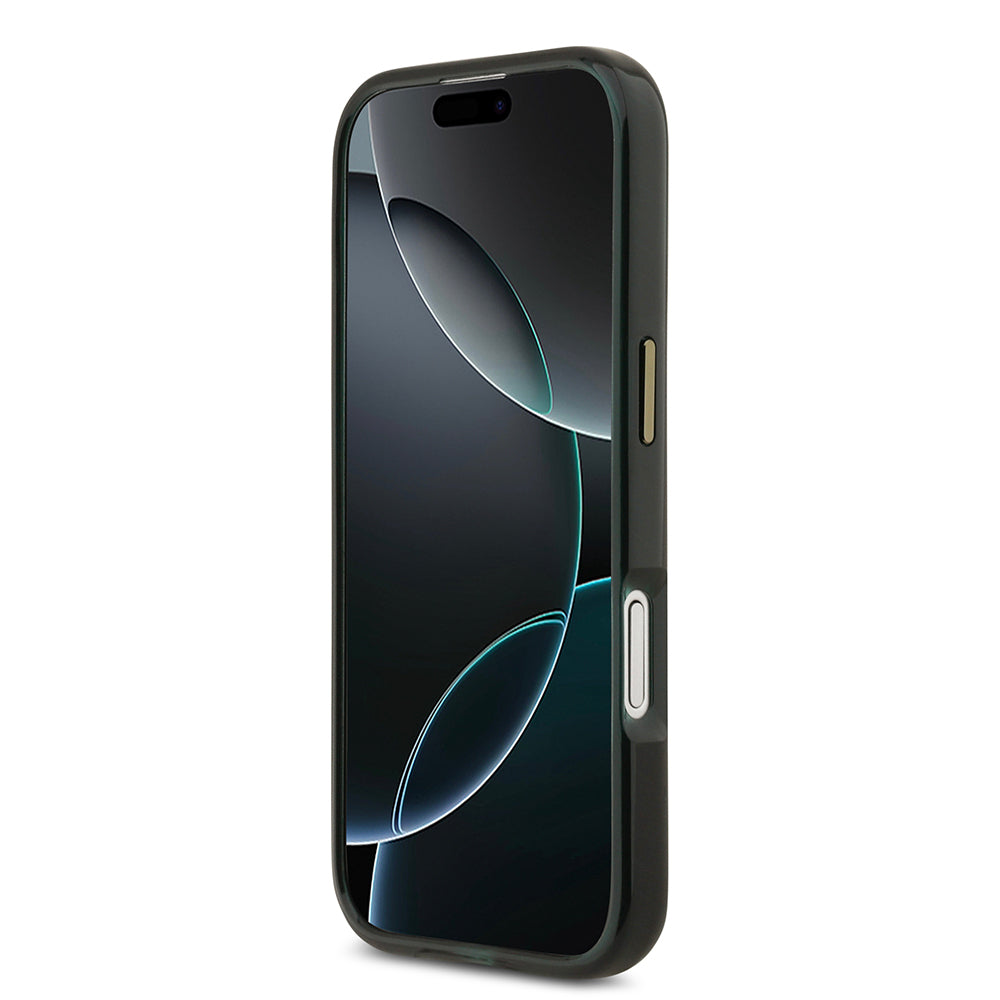 iPhone 17 Kılıf Lacoste Orjinal Lisanslı M-safe Şarj Özellikli Gold Timsah Logolu Buzlu Kapak