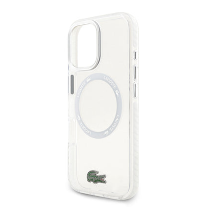 iPhone 17 Kılıf Lacoste Orjinal Lisanslı M-safe Şarj Özellikli İkonik Timsah Logolu Buzlu Kapak
