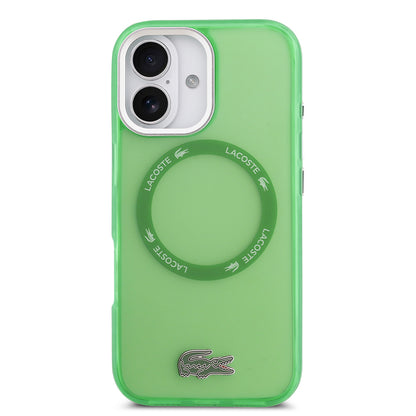 iPhone 17 Kılıf Lacoste Orjinal Lisanslı M-safe Şarj Özellikli İkonik Timsah Logolu Buzlu Kapak