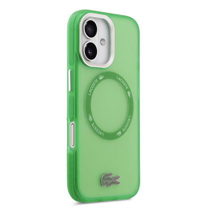 iPhone 17 Kılıf Lacoste Orjinal Lisanslı M-safe Şarj Özellikli İkonik Timsah Logolu Buzlu Kapak