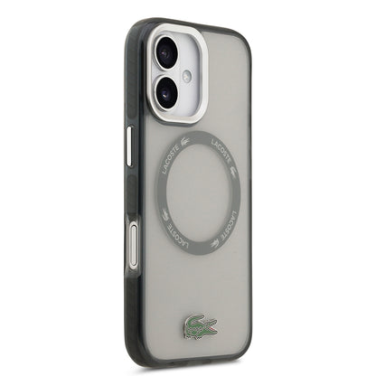 iPhone 17 Kılıf Lacoste Orjinal Lisanslı M-safe Şarj Özellikli İkonik Timsah Logolu Buzlu Kapak
