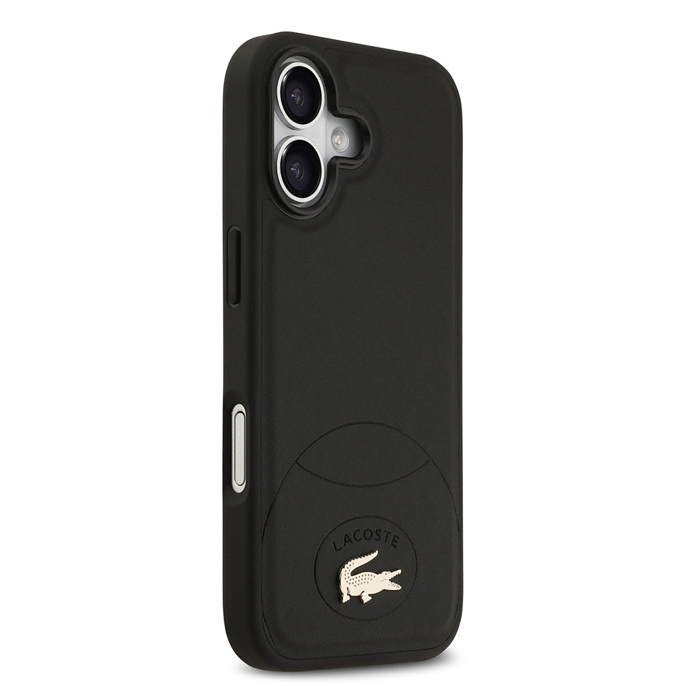 iPhone 17 Kılıf Lacoste Orjinal Lisanslı M-safe Şarj Özellikli PU Deri Tasarımlı Metal Logolu Kapak