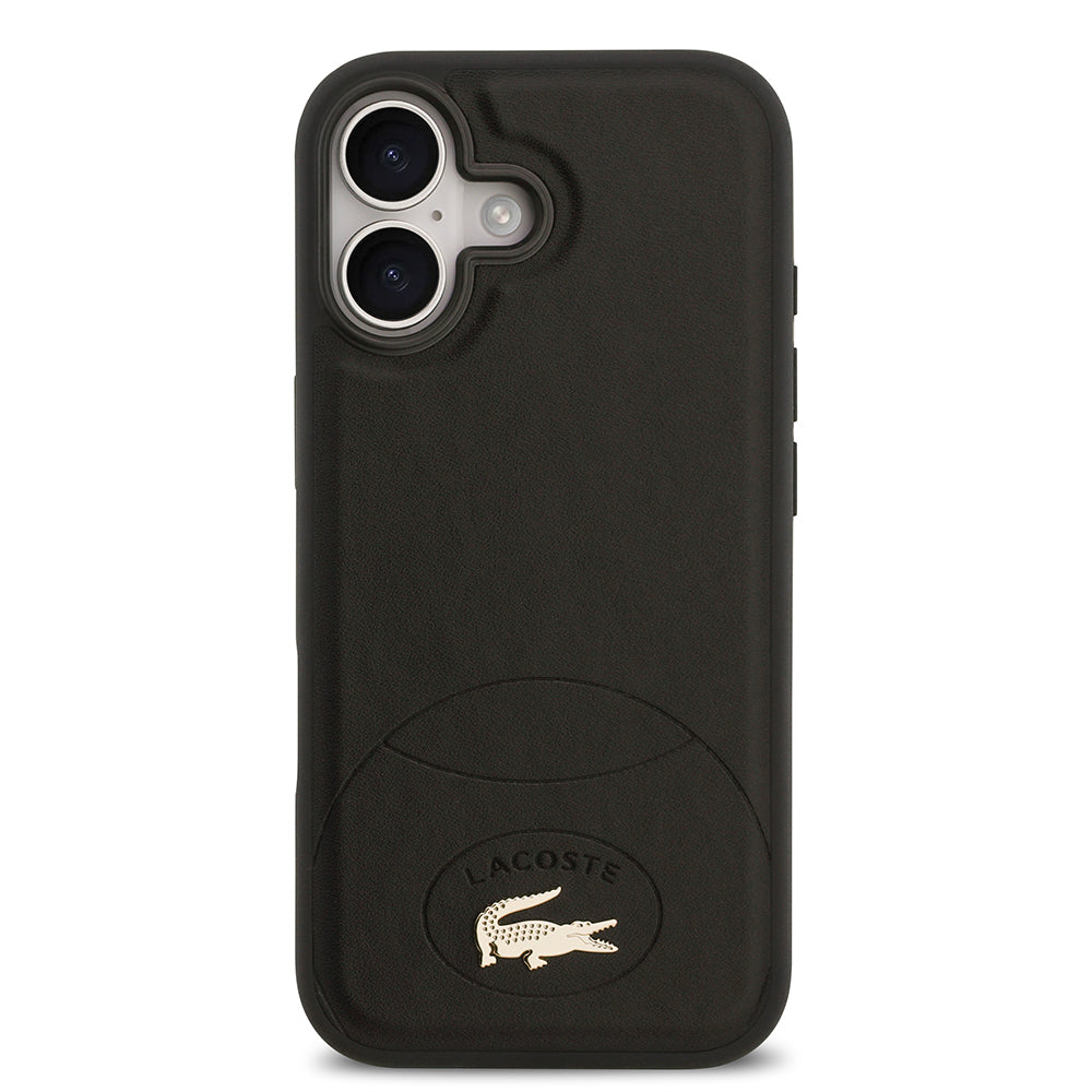 iPhone 17 Kılıf Lacoste Orjinal Lisanslı M-safe Şarj Özellikli PU Deri Tasarımlı Metal Logolu Kapak