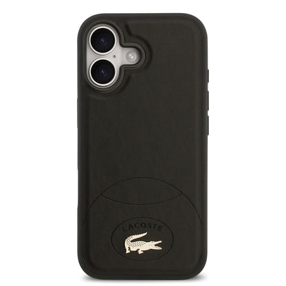 iPhone 17 Kılıf Lacoste Orjinal Lisanslı M-safe Şarj Özellikli PU Deri Tasarımlı Metal Logolu Kapak