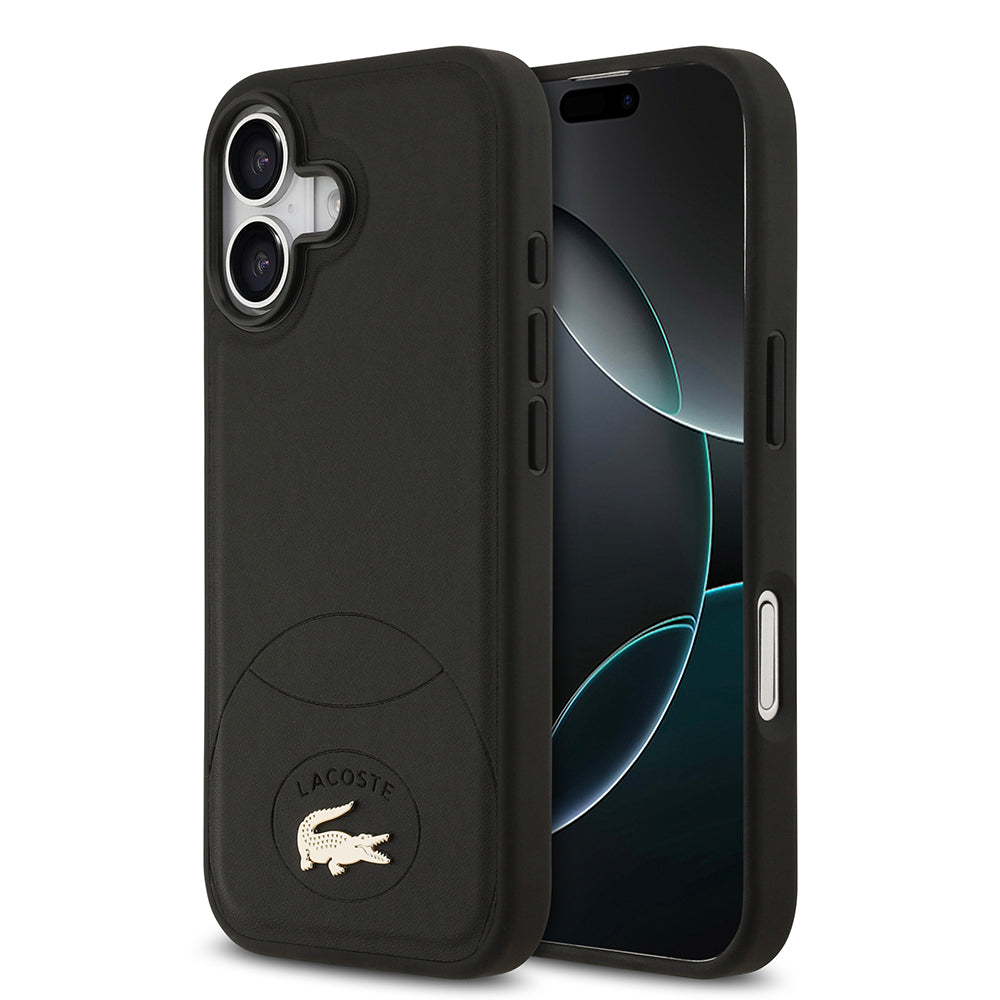 iPhone 17 Kılıf Lacoste Orjinal Lisanslı M-safe Şarj Özellikli PU Deri Tasarımlı Metal Logolu Kapak