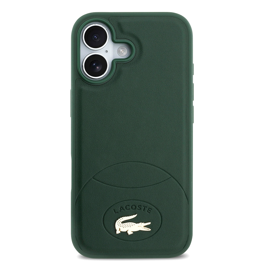 iPhone 17 Kılıf Lacoste Orjinal Lisanslı M-safe Şarj Özellikli PU Deri Tasarımlı Metal Logolu Kapak