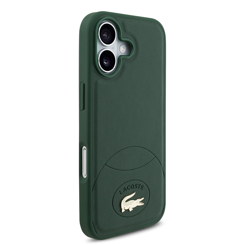 iPhone 17 Kılıf Lacoste Orjinal Lisanslı M-safe Şarj Özellikli PU Deri Tasarımlı Metal Logolu Kapak