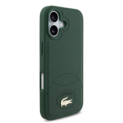 iPhone 17 Kılıf Lacoste Orjinal Lisanslı M-safe Şarj Özellikli PU Deri Tasarımlı Metal Logolu Kapak