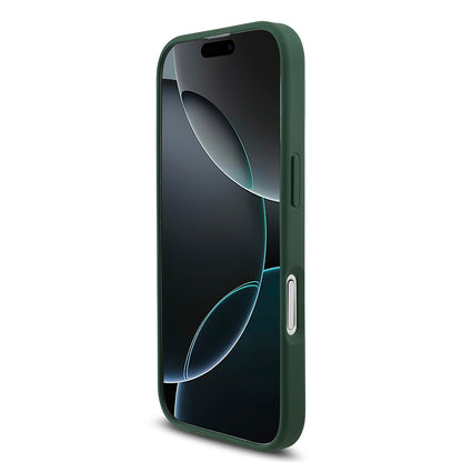 iPhone 17 Kılıf Lacoste Orjinal Lisanslı M-safe Şarj Özellikli PU Deri Tasarımlı Metal Logolu Kapak