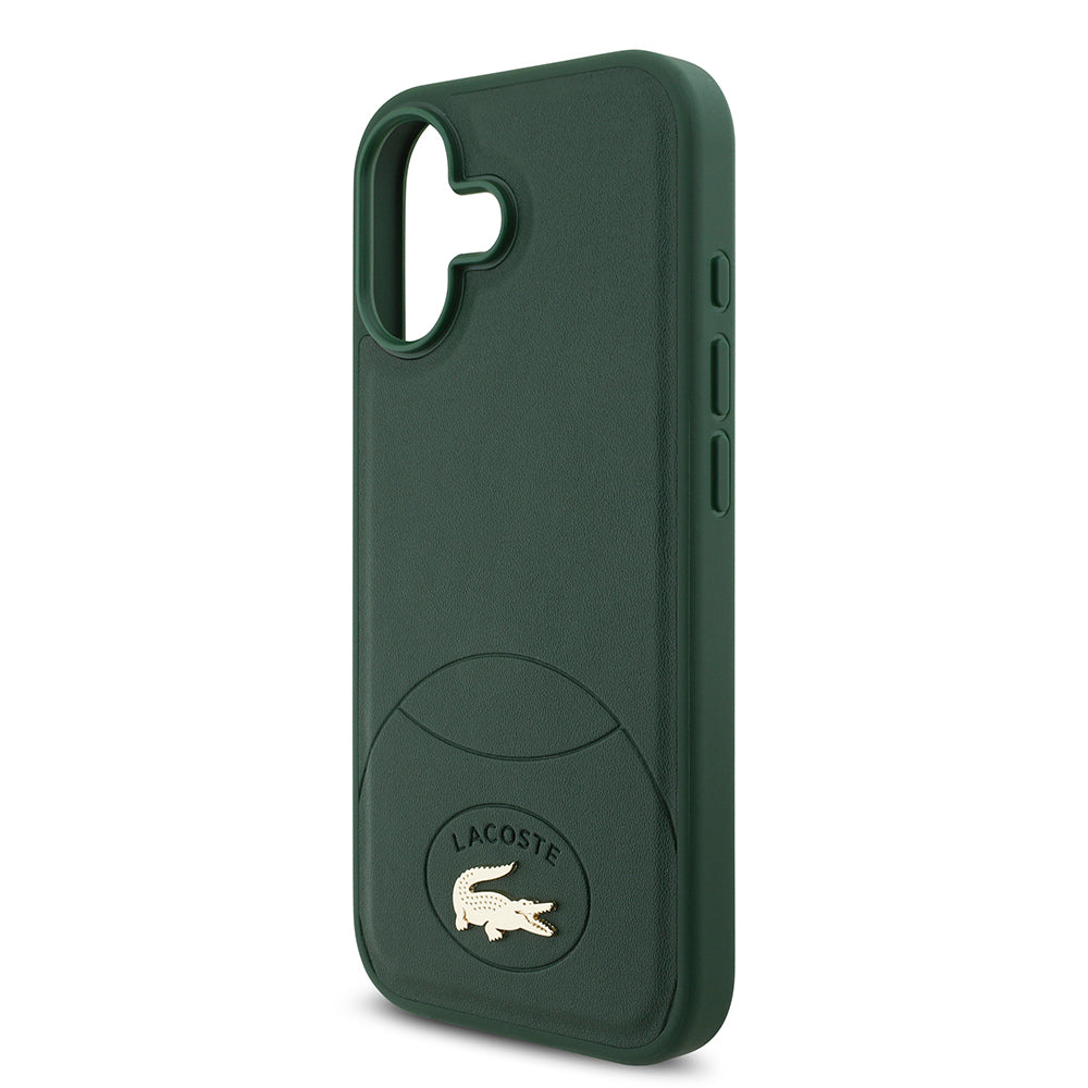 iPhone 17 Kılıf Lacoste Orjinal Lisanslı M-safe Şarj Özellikli PU Deri Tasarımlı Metal Logolu Kapak