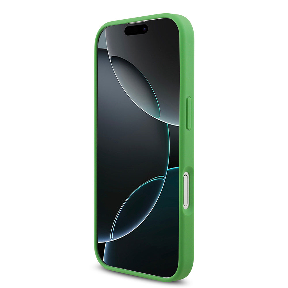 iPhone 17 Kılıf Lacoste Orjinal Lisanslı M-safe Şarj Özellikli PU Pike Desenli Metal Logolu Kartlıklı Kapak